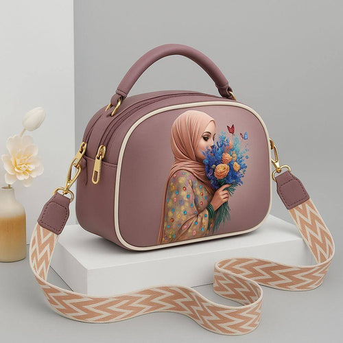 Floral Hijab Art Crossbody Bag